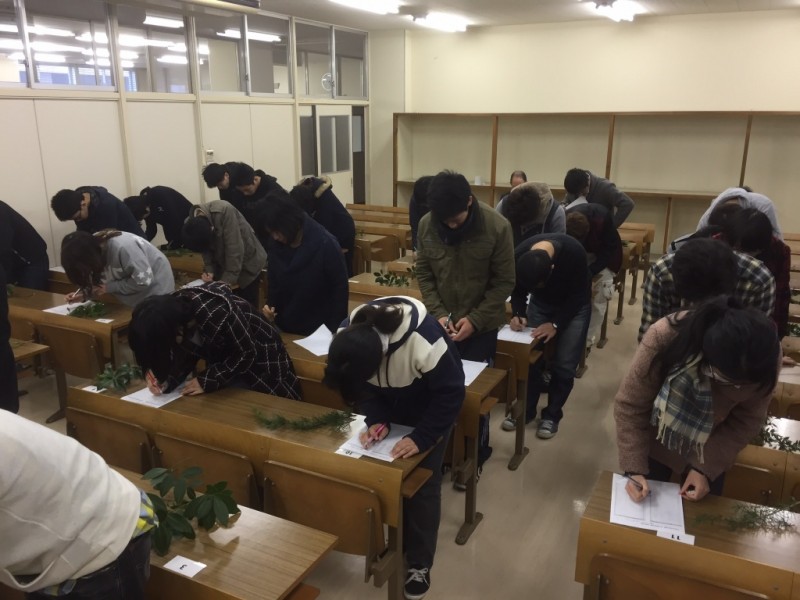 H26年度 後期 樹木鑑定試験の様子