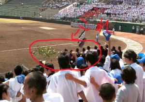 西短附の応援風景