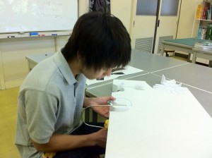 「秋」看板作り