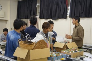 緑花部荷物の準備