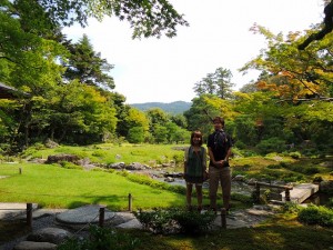 無鄰菴の借景で