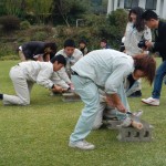 丸太切り競争