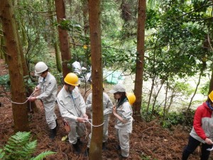 ロープワーク研修の様子