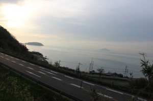 キャンパスから見える玄界灘の風景