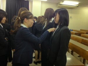 スーツのチェック
