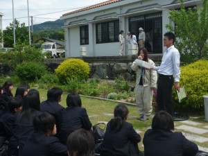 西短附属校出身の田中さん(2年生)が今学んでいる内容などを話してくれました