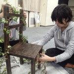 自然風にするたの模作中