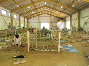 雨天実習場の中