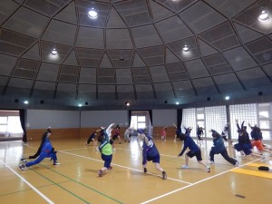 怪我のないよう、準備運動もしっかりと