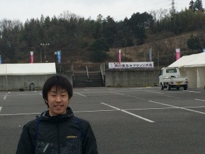 前日のゼッケン受け取り。