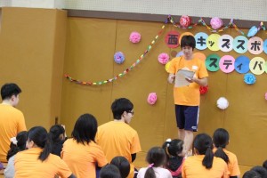 司会を務めた竹内くん(1年)