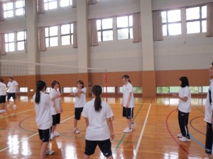今からバレーボールです