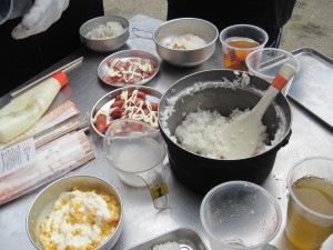 朝食は簡単にしました