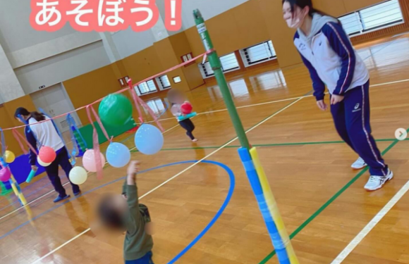 ［地域貢献］1月の「西短大の体育館であそぼう！」を開催しました.*˚